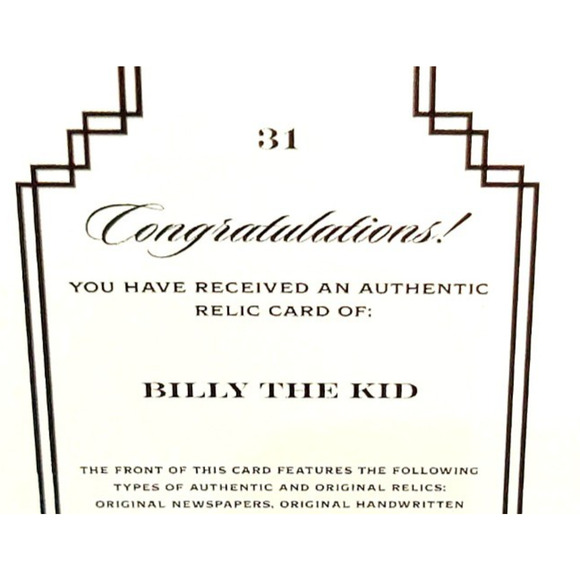 Authentic Outlaw Billy The Kid Bank Note Relic Own a Piece of History - Picture 3 of 4